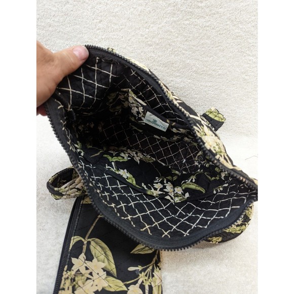 VERA BRADLEY Jasmine Black White Green Floral Purse & Wallet Retired Pattern - Picture 4 of 4